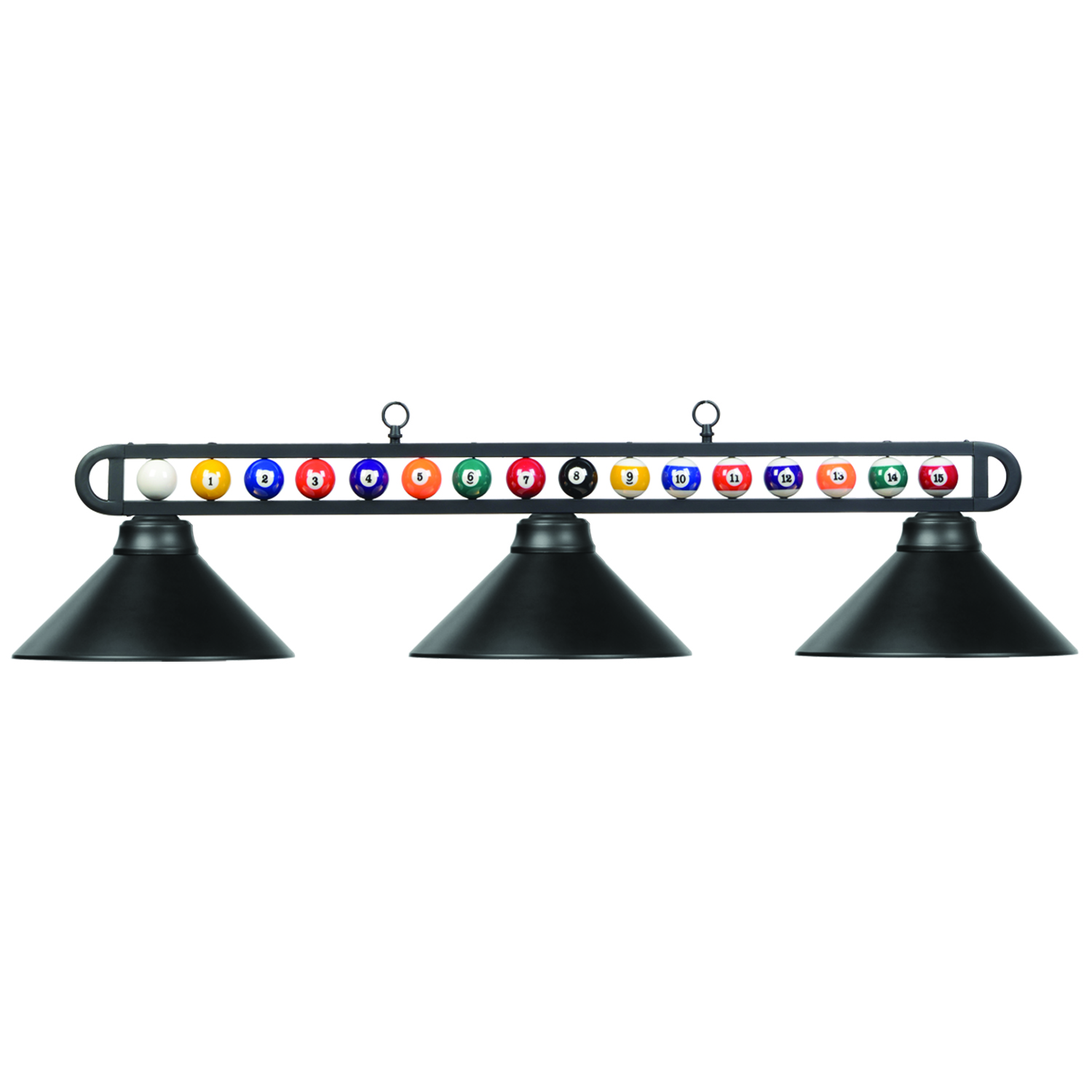 Matte Black 3 Light Pool Ball Pool Table Light