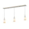 46" 3 Light Matte Opal Contemporary Billiard Light