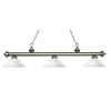 57" Matte Opal Glass Pool Table Light