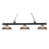 59" Tiffany Brown & White Billiard Light