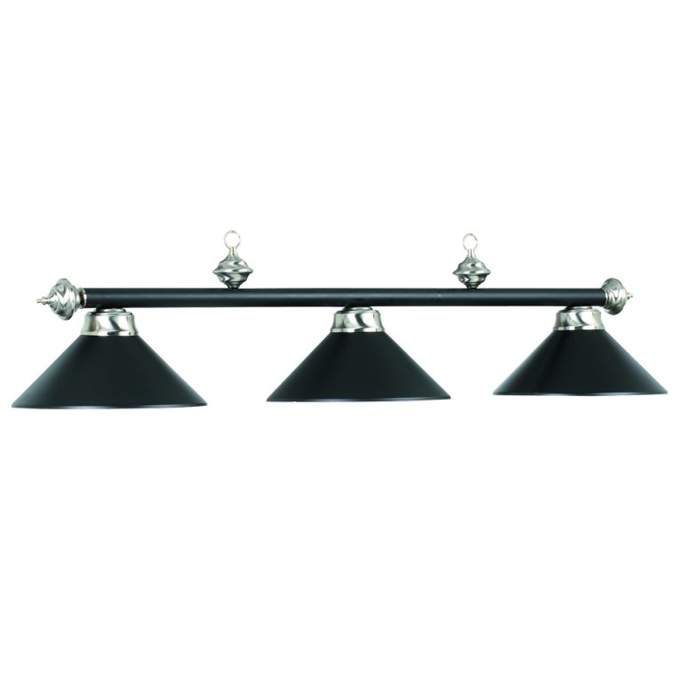 Matte Black 54" 3 Light Billiard Light BilliardLux