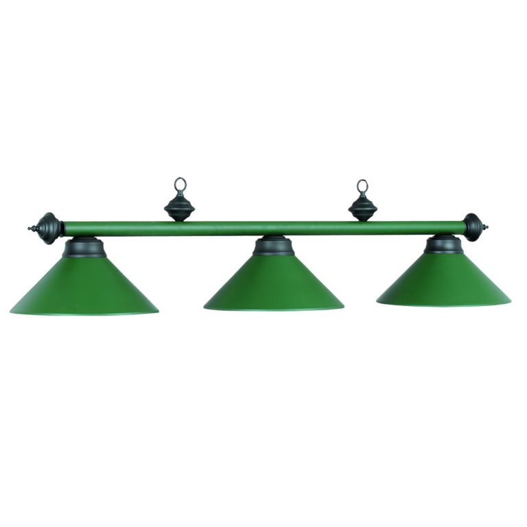 Matte Green 54" 3 Light Pool Table Light BilliardLux