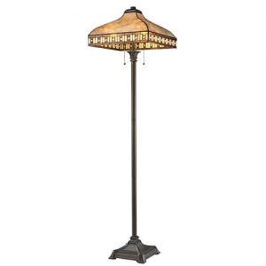 65.5" White Java Bronze Pool Room Floor Lamp