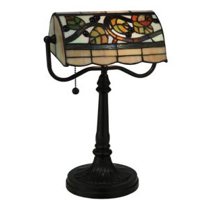15"H Vineyard Banker's Lamp