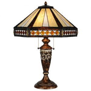 26.5"H Diamond Band Mission Table Lamp
