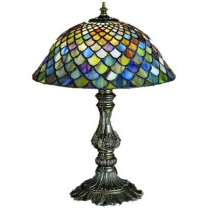 17"H Tiffany Fishscale Accent Lamp