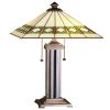 24"H Diamond Band Mission Table Lamp