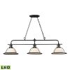 59" Wilmington 3 Light LED Billiard In Oil Rubbed Bronze