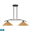 31" 2 Light Billiard Light In Aged Bronze